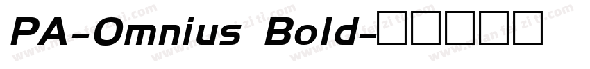 PA-Omnius Bold字体转换